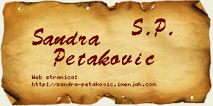 Sandra Petaković vizit kartica